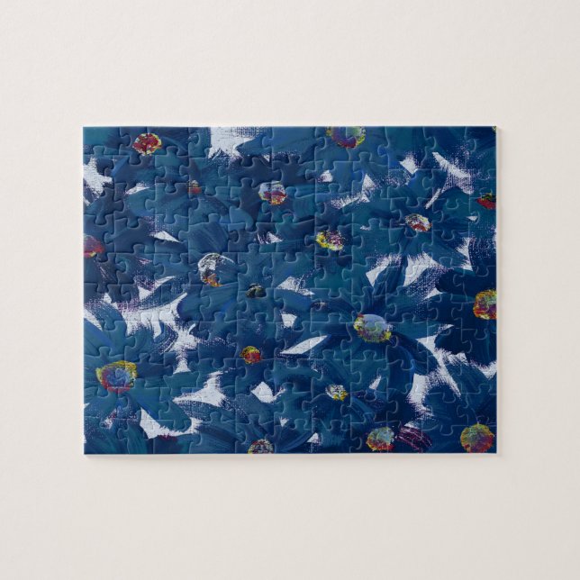 Puzzle Fleurs peintes N'importe quelle couleur (Horizontal)