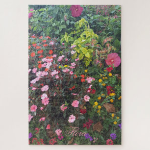 Puzzle Fleurs Photographie Florale Texte Personnalisé Dif