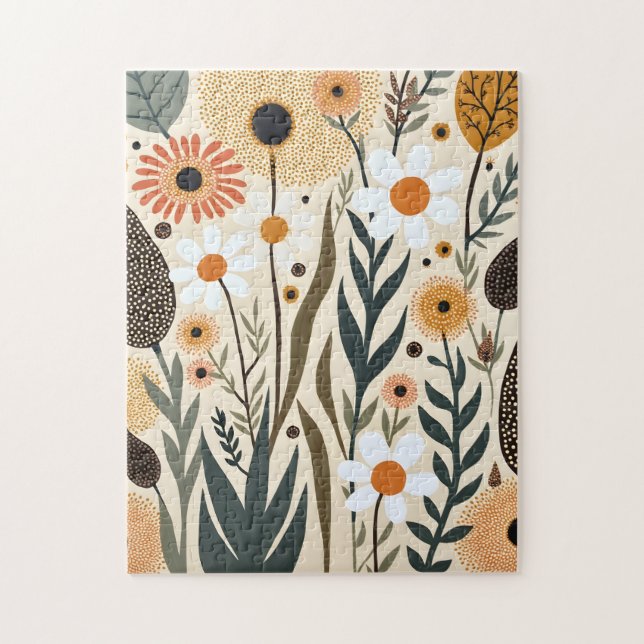 Puzzle Fleurs Plantes Bohème Botanique Design 389 (Vertical)