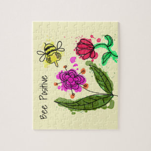Puzzle Fleurs Positives Et Abeilles