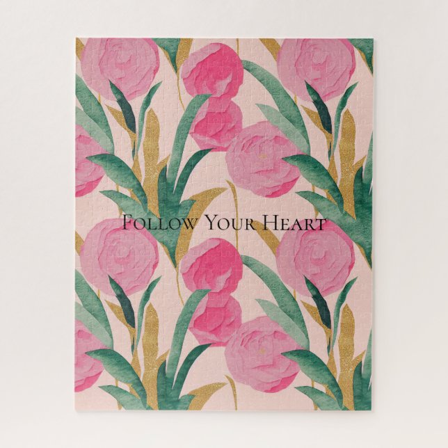 Puzzle Fleurs roses (Vertical)