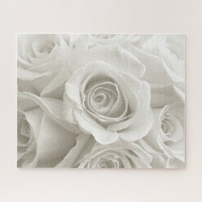 Puzzle Fleurs | Roses blanches (Horizontal)