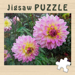 Puzzle Fleurs roses jaunes en fleurs photo esthétique - 