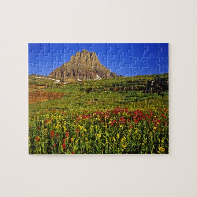 Puzzle Fleurs sauvages alpines à Logan Pass dans Glacier (Horizontal)