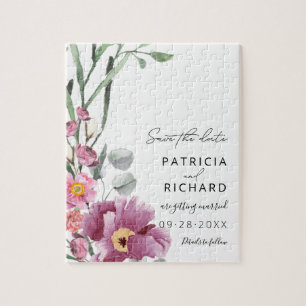 Puzzle Fleurs Sauvages Aquarelle Mariage Enregistrer La D