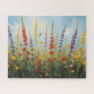 Puzzle Fleurs sauvages colorées dans la prairie