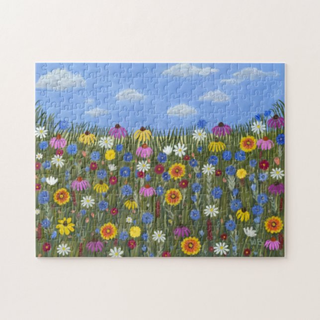 Puzzle Fleurs sauvages et cieux bleus (Horizontal)