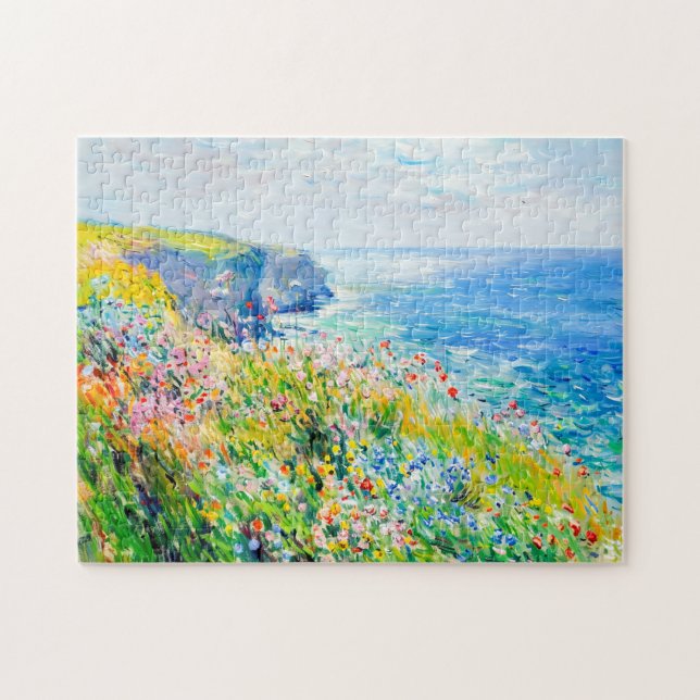 Puzzle Fleurs sauvages par la falaise impressionniste du  (Horizontal)