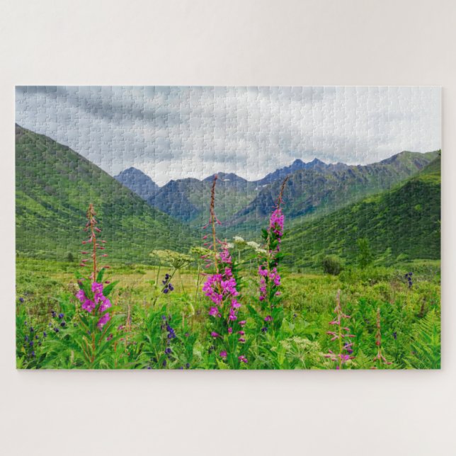 Puzzle Fleurs sauvages Vallée d'Alaska (Horizontal)