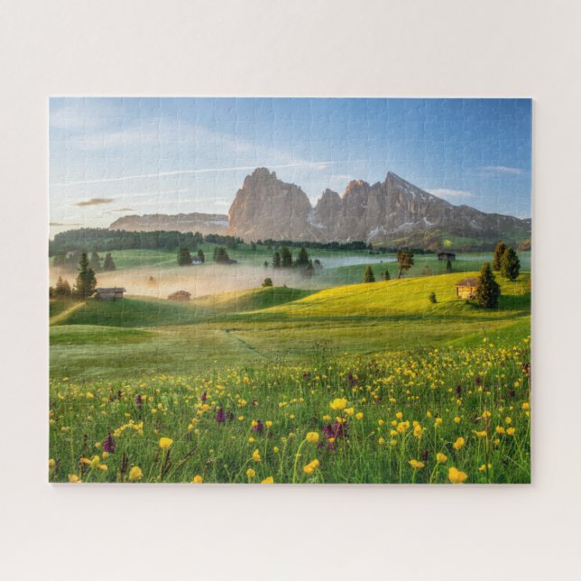 Puzzle Fleurs | Spring Alpe di Siusi Langkofel (Horizontal)