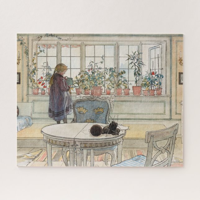 Puzzle Fleurs sur le rebord de la fenêtre par Carl Larsso (Horizontal)