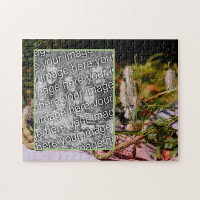 Puzzle Fleurs Sur Peinture À L'Huile Rocheuse Ajouter Vot (Horizontal)