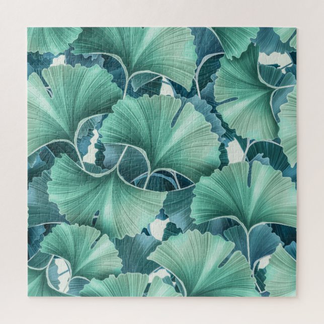 Puzzle Fleurs tropicales, feuilles, arrière-plan sans cou (Vertical)