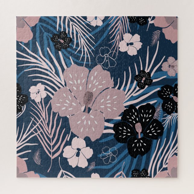 Puzzle Fleurs tropicales Palm Texture Feuille (Vertical)