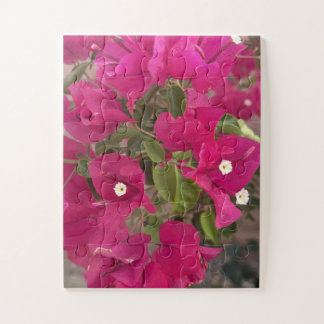 Puzzle Fleurs vibrantes de bougainvillée rose en fleurs à