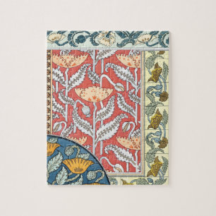 Puzzle Fleurs vintages florales Art Nouveau Pavot