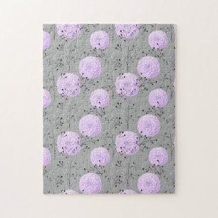 Puzzle Fleurs violettes grises motif floral