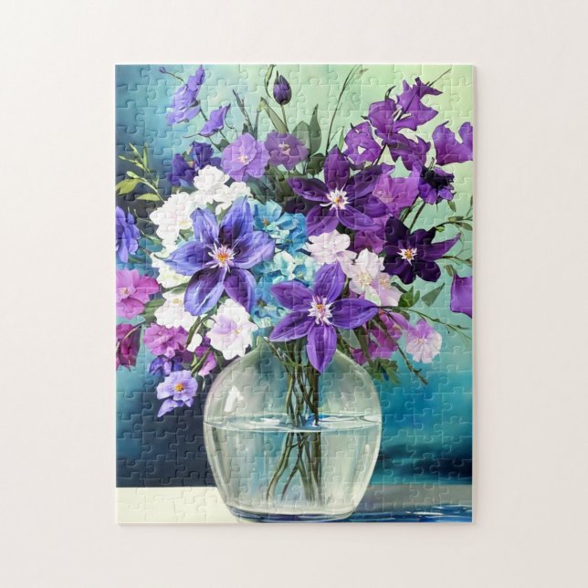 Puzzle Fleurs violettes Whimsical Dans Un Vase (Vertical)