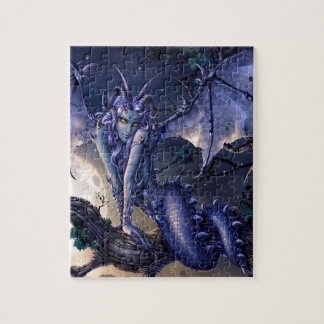 Puzzle Flirt abstrait de fille de dragon d'imaginaire