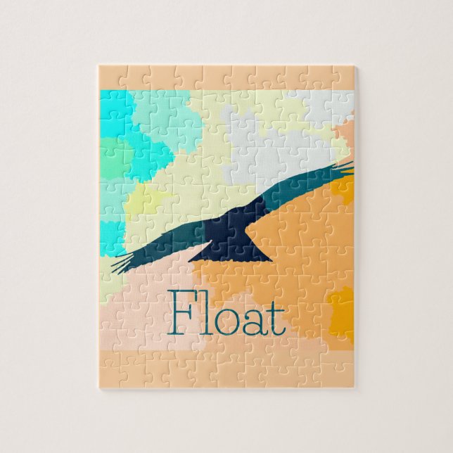 Puzzle "Float" Un oiseau stylisé flottant au-dessus de l' (Vertical)