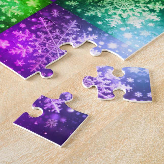 Puzzle Flocons de neige / Cœurs / Greenleaf / Miami / Mir (Côté)