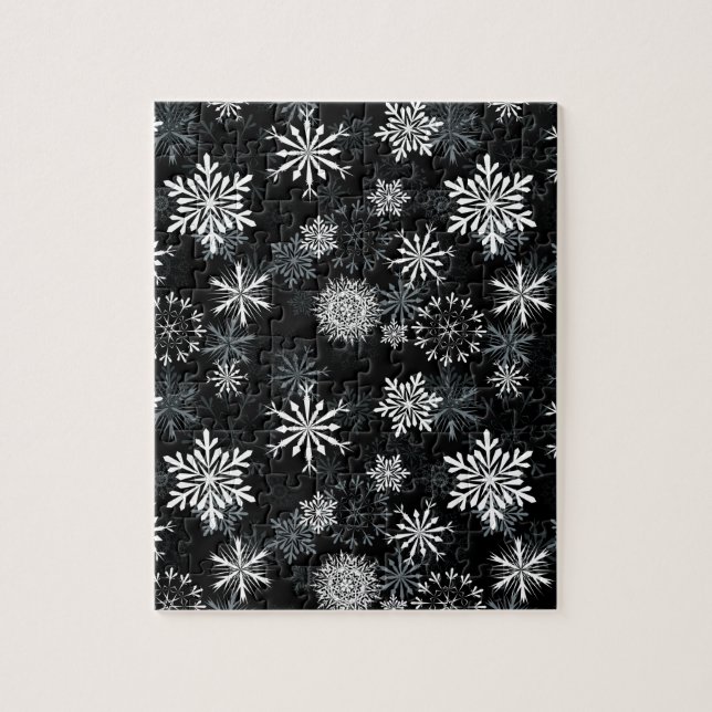 Puzzle Flocons de neige la nuit (Vertical)