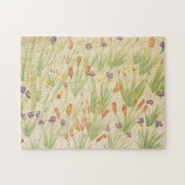 Puzzle floral aquarelle (Horizontal)