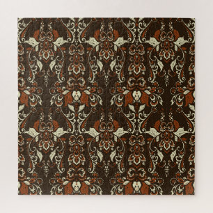 Puzzle Floral baroque : Papier peint Vintage classique