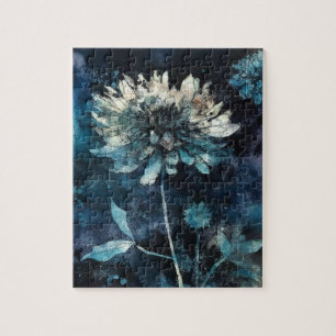 Puzzle Floral bleu