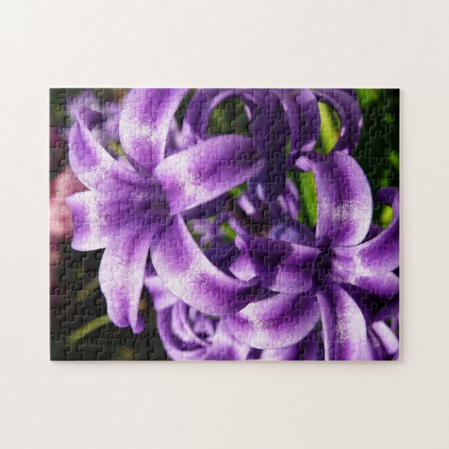 Puzzle Floral Blue Hyacinth (Horizontal)