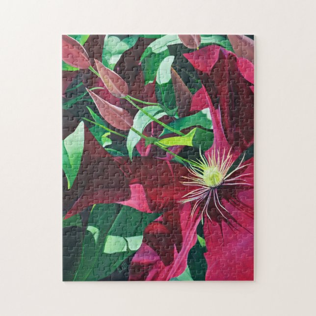 Puzzle Floral de Clematis pourpre (Vertical)