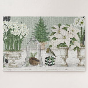 Puzzle floral d'hiver Vintage moderne