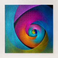 Floral moderne Art Abstrait rose Bleu Motif #17
