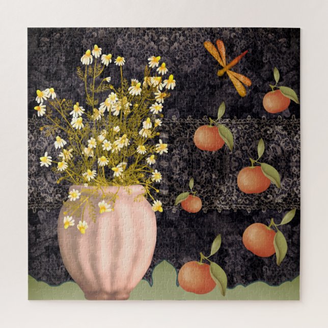 Puzzle Floral Moody décoratif (Vertical)