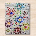 Puzzle Floral mosaïque<br><div class="desc">J'adore faire des scies, n'est-ce pas ? Celui-ci montre une mosaïque florale éclatante que j'ai faite en utilisant de petits morceaux de verre coloré. Bon appétit !</div>