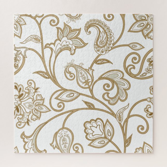 Puzzle Floral Oriental : Ethnique Carrelée. (Vertical)