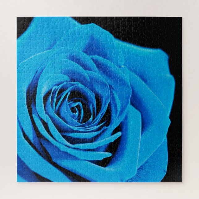 Puzzle Floral rose bleu (Vertical)