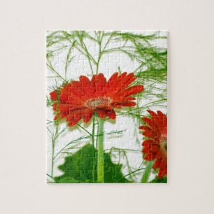Puzzle Floral rouge
