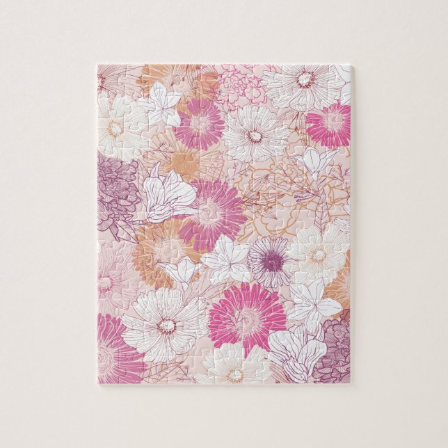 Puzzle Floral Sans Couture  (Vertical)