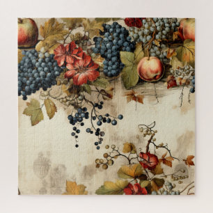 Puzzle Floral Thanksgiving Motif Vintage (9)