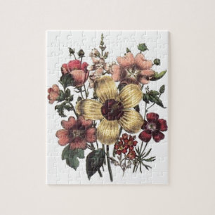 Puzzle floral vintage de fleurs