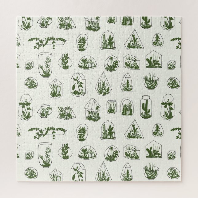 Puzzle Florarium Succulent : Conception géométrique Vinta (Vertical)