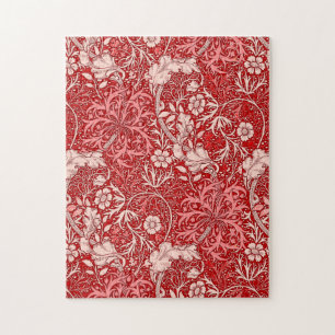 Puzzle Flore d'algues Art nouveau, Coral rouge et Coral r
