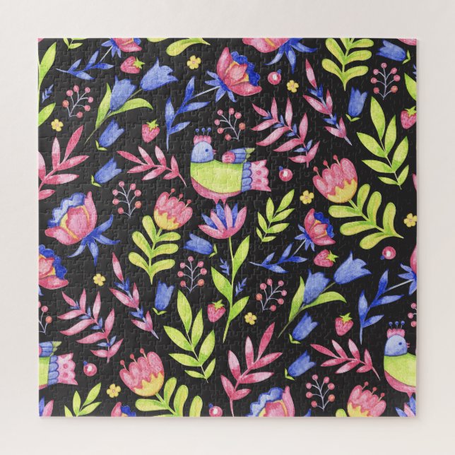 Puzzle Flore printanière : Motif imperméable (Vertical)