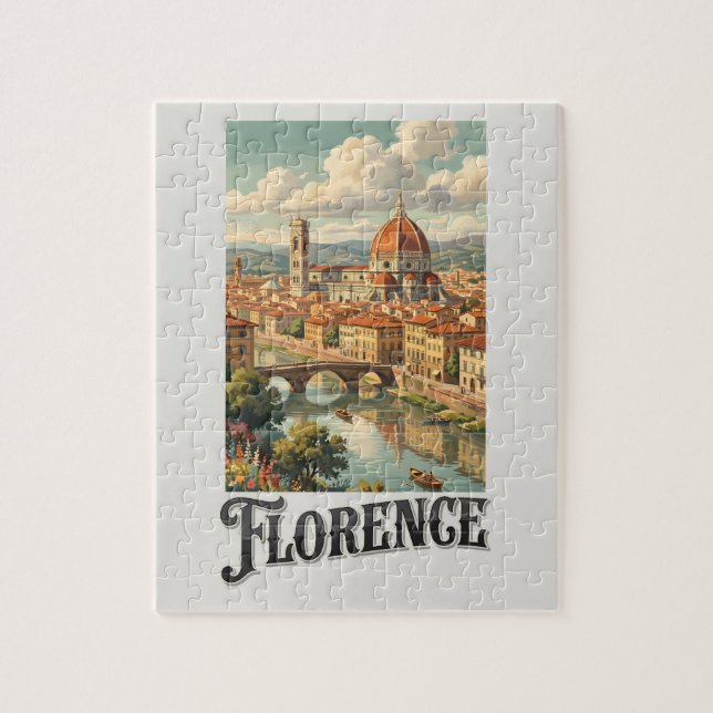 Puzzle Florence Italie Voyage Rétro (Vertical)