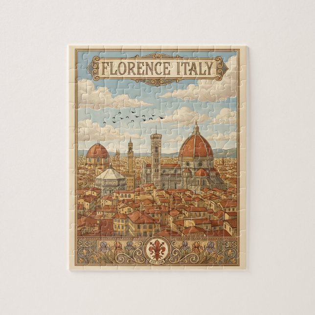 Puzzle Florence Italie Voyage Rétro (Vertical)