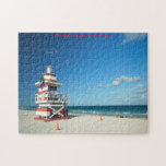 Puzzle Florida Miami Beach. Christmas Greetings<br><div class="desc">Florida Miami Beach.Jigsaws. These Jigsaws are made of sturdy cardboard and mounted on chipboard, these puzzles are printed in vivid and full colour. For hours of puzzle enjoyment, give a custom puzzle as a gift today! Size: 11" x 14" (252 pieces). Includes beautiful gift box with puzzle image printed on...</div>