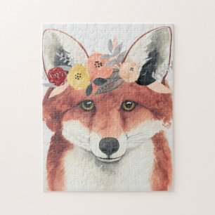 Puzzle Flower Crown Forester Fox