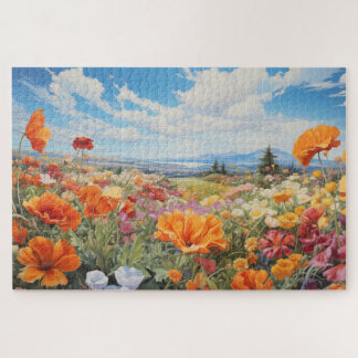 Puzzle Flower Field Jigsaw Puzzle, 1014 pc. 30"x20"