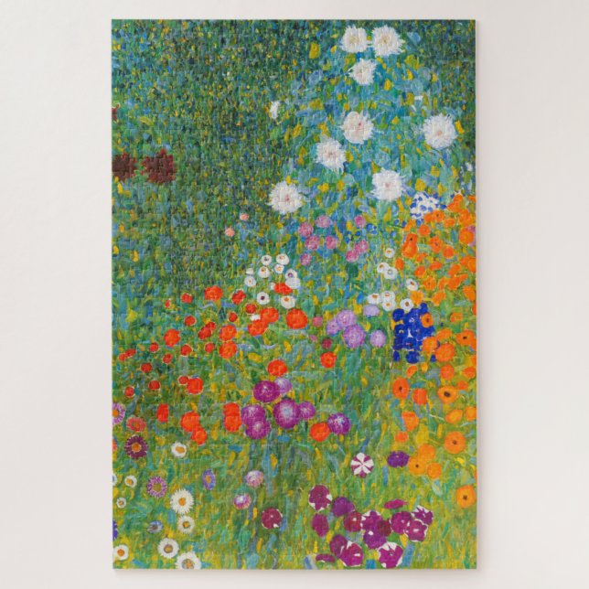 Puzzle Flower Garden by Gustav Klimt (Vertical)